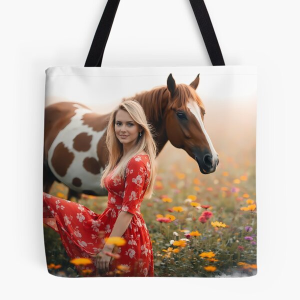 Item preview, Woman in Red Dress with Horse designed and sold by cuprum.