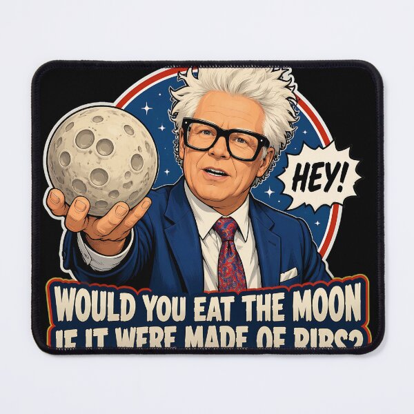 Item preview, Would You Eat the Moon Cosmic Science Humor designed and sold by Zedeye.