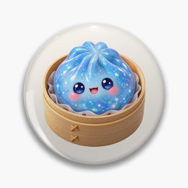 Item preview, Kawaii Sparkling Blue Dumpling In A Steamer| Cute Glitter Asian Bao Bun Food designed and sold by Moons Studio.