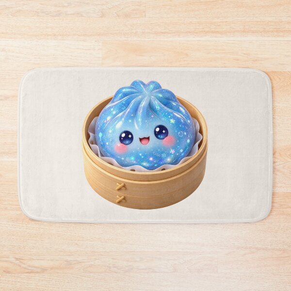 Item preview, Kawaii Sparkling Blue Dumpling In A Steamer| Cute Glitter Asian Bao Bun Food designed and sold by Moons Studio.