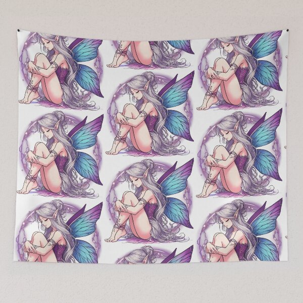 Item preview, A pensive fairy with silver hair designed and sold by Bulle de Savon.