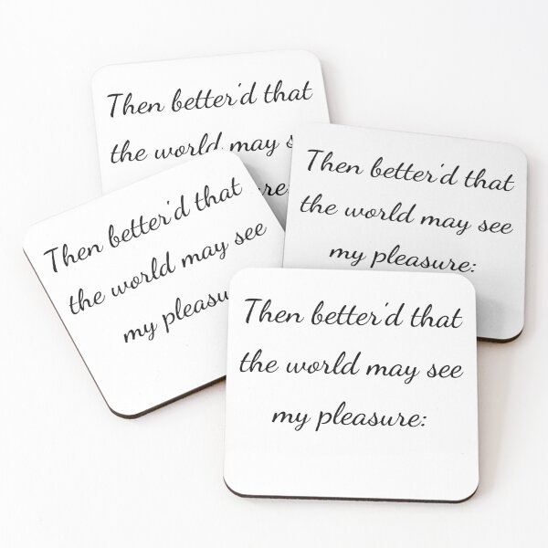 Item preview, “Then better’d that the world may see my pleasure:” - handwriting black designed and sold by ariksworld.