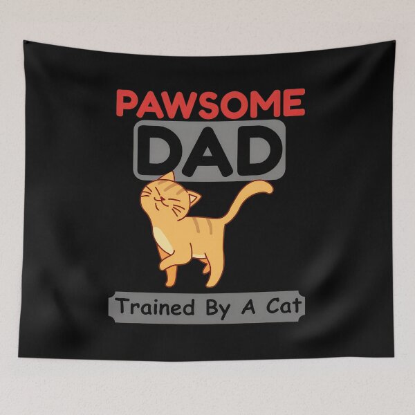 Item preview, Pawsome Dad Cat Illustration Graphic designed and sold by OlyvieArt.