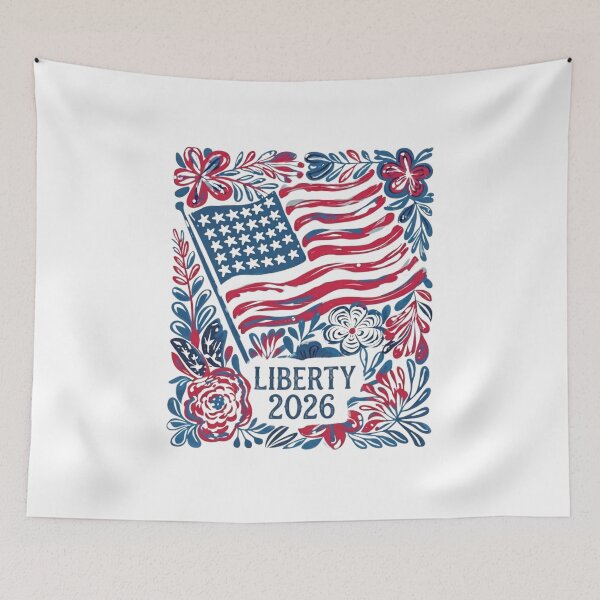 Item preview, Boho American Flag Floral designed and sold by tariancoveghh.