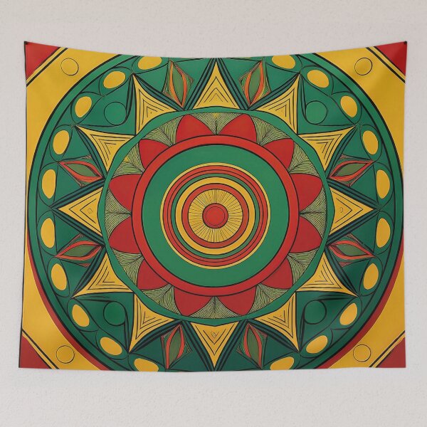 Item preview, African abstract in red,green and yellow designed and sold by Photopat.