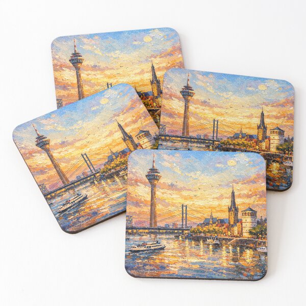 Item preview, A painting of Dusseldorf, Germany – A Beautiful place in Europe. designed and sold by GalleryKauffeld.