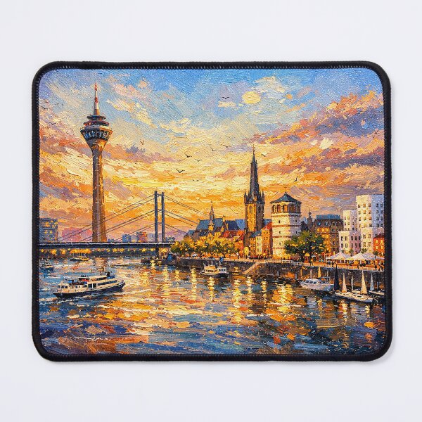 Item preview, A painting of Dusseldorf, Germany – A Beautiful place in Europe. designed and sold by GalleryKauffeld.