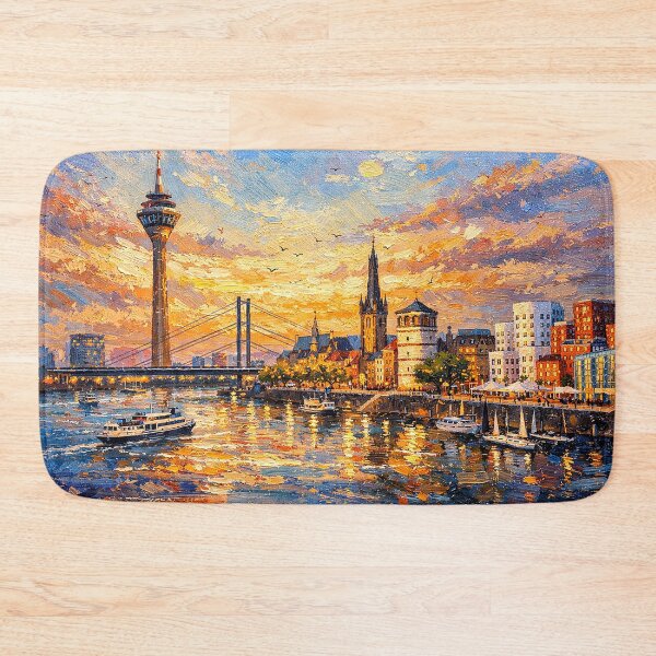 Item preview, A painting of Dusseldorf, Germany – A Beautiful place in Europe. designed and sold by GalleryKauffeld.