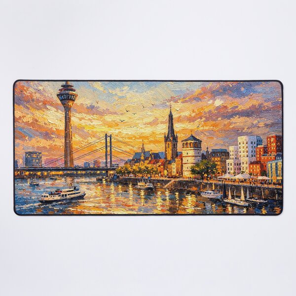 Item preview, A painting of Dusseldorf, Germany – A Beautiful place in Europe. designed and sold by GalleryKauffeld.