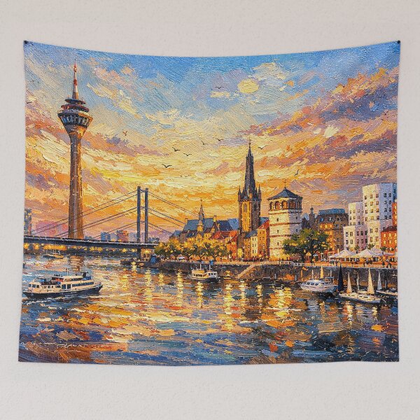 Item preview, A painting of Dusseldorf, Germany – A Beautiful place in Europe. designed and sold by GalleryKauffeld.