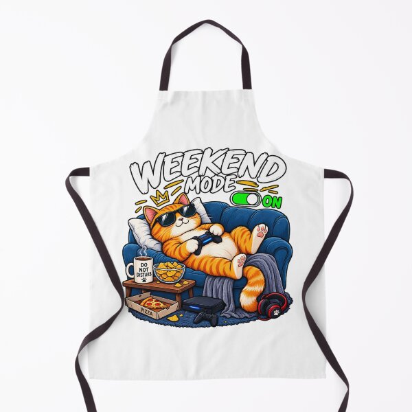 Item preview, Weekend Mode On: Funny Cat Gamer Vibes designed and sold by Pixel Palette.