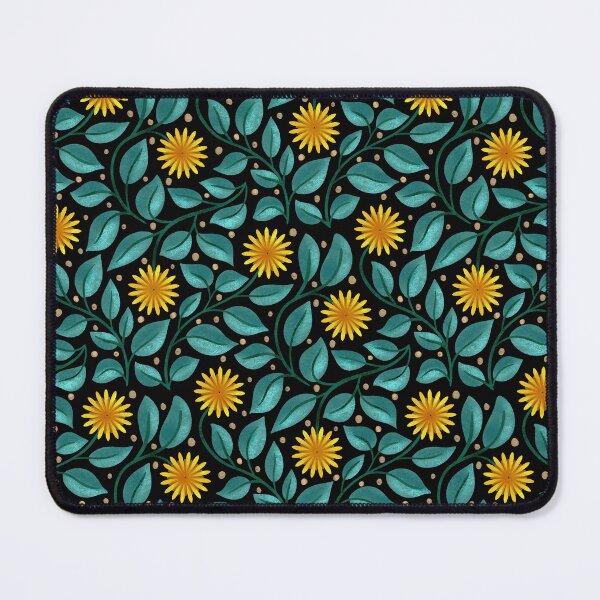 Item preview, Golden Flowers on Teal designed and sold by KoukaDesigns by Ali Sale.