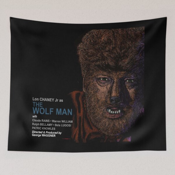 Item preview, CLASSIC HORROR MOVIE POSTERS REIMAGINED - THE WOLFMAN - 1941 designed and sold by WOOFANG.