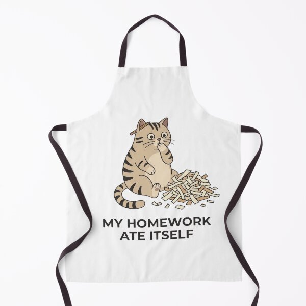 Item preview, My Homework Ate Itself - Cat Design designed and sold by RunningWhiskers.