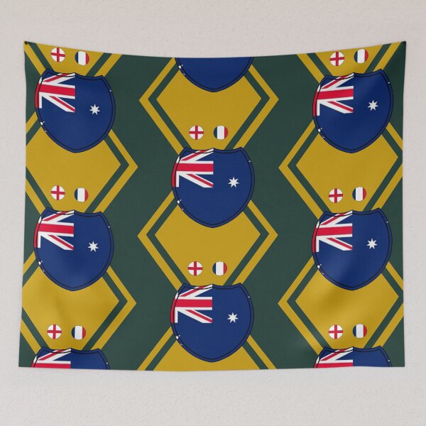 Item preview, Australia Wallabies 2x World Champions - Final vs England & France Crest designed and sold by p-Phictures4.