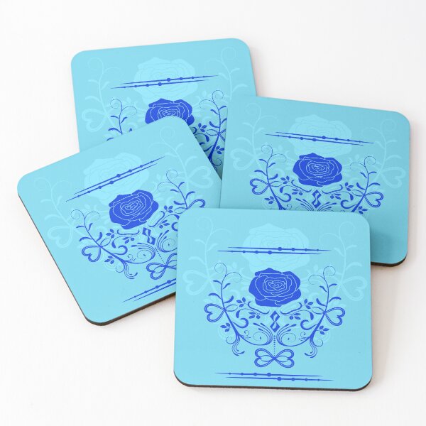 Item preview, Rose ornament, blue designed and sold by RedPoppyStudio.