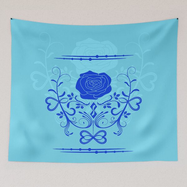 Item preview, Rose ornament, blue designed and sold by RedPoppyStudio.