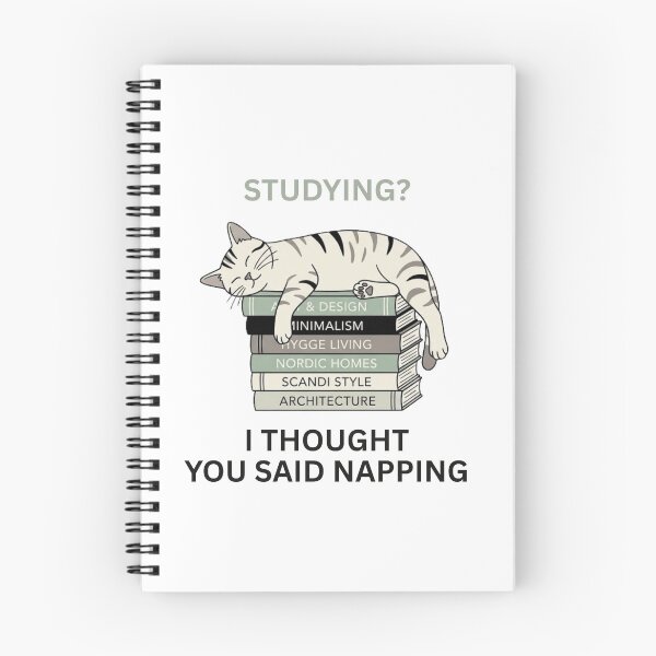Item preview, Studying? I Thought You Said Napping - Cat Design designed and sold by RunningWhiskers.