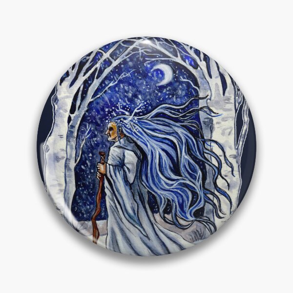 Item preview, Cailleach Celtic Winter Goddess Watercolor Pagan Witchcraft Art designed and sold by esmavart.