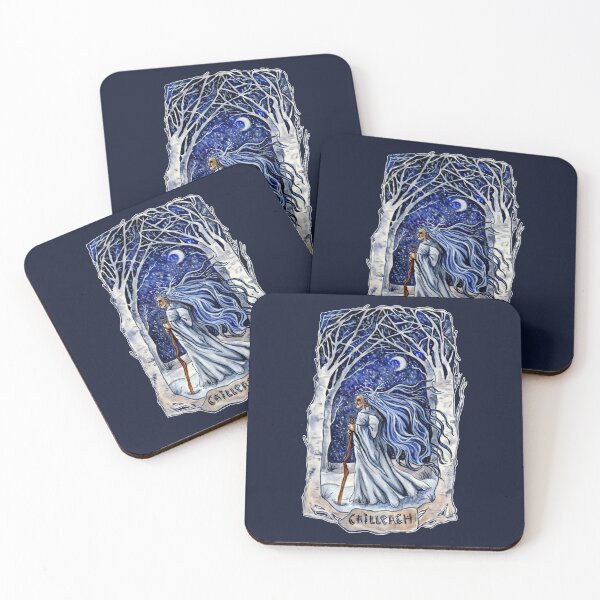 Item preview, Cailleach Celtic Winter Goddess Watercolor Pagan Witchcraft Art designed and sold by esmavart.
