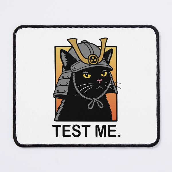 Item preview, Samurai Black Cat - Test Me  designed and sold by SakuraHaven.
