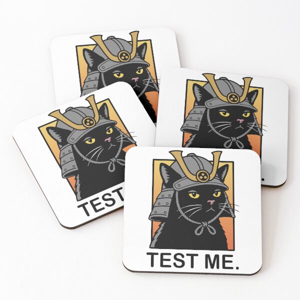 Item preview, Samurai Black Cat - Test Me  designed and sold by SakuraHaven.