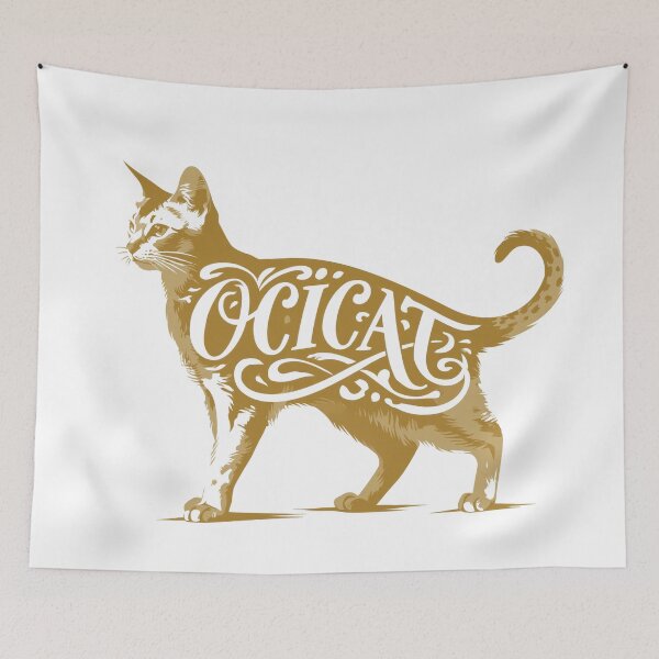 Item preview, Ocicat Word Art | Typography Cat Silhouette Design designed and sold by AyfuDesigns.