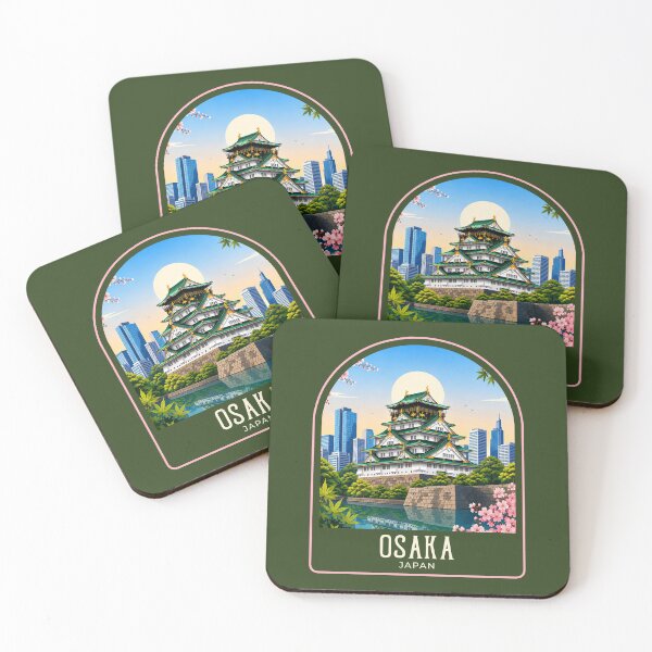 Artikelvorschau, Osaka Vintage Reiseillustration entworfen und verkauft von HomeLivingCo.