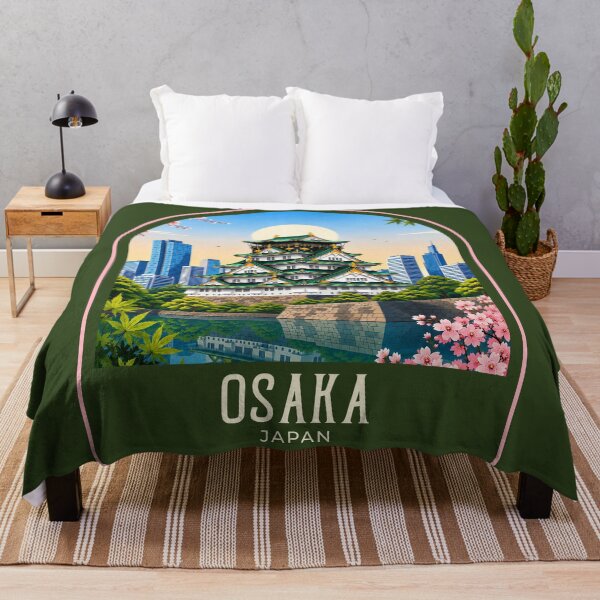 Artikelvorschau, Osaka Vintage Reiseillustration entworfen und verkauft von HomeLivingCo.