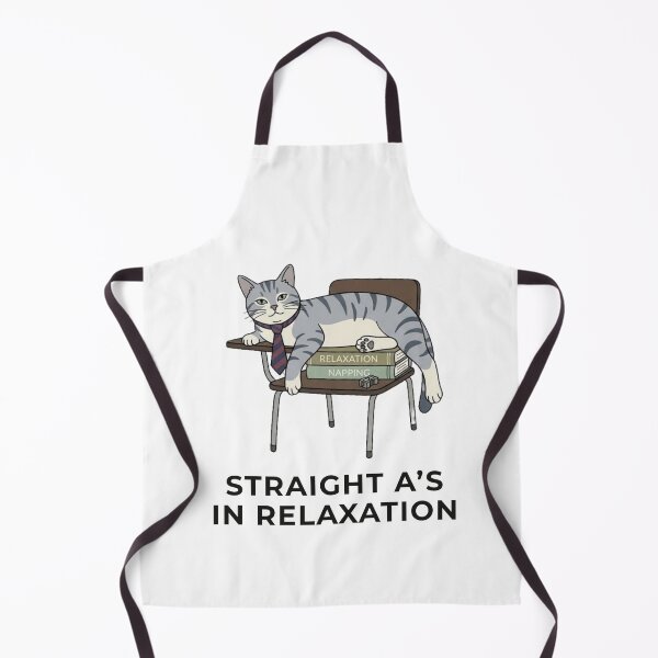 Item preview, Straight A's in Relaxation - Cat Design designed and sold by RunningWhiskers.