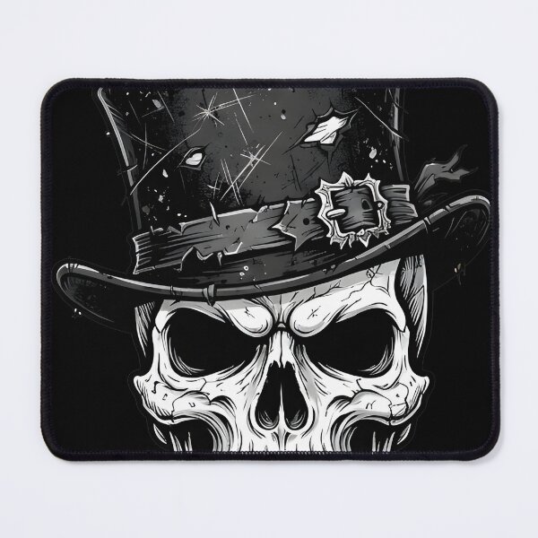 Item preview, Vintage Steampunk skull with top hat. Dark aesthetic. designed and sold by OH-MY-GOTH.