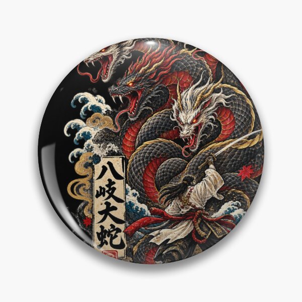 Item preview, Yamata no Orochi — Japanese Mythology Tattoo Art designed and sold by YunsCozyCorner.