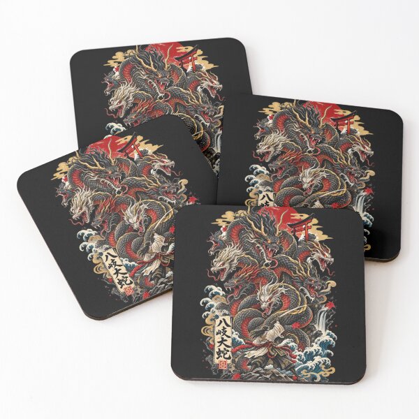 Item preview, Yamata no Orochi — Japanese Mythology Tattoo Art designed and sold by YunsCozyCorner.