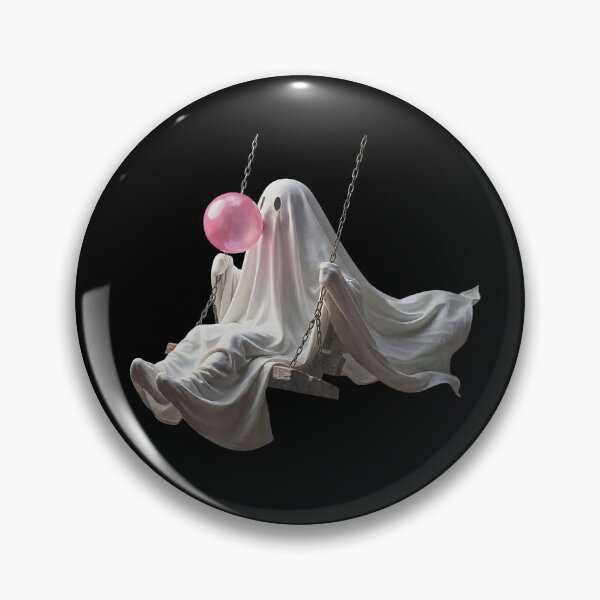 Item preview, Cute Ghost With Pink Balloon Halloween Art designed and sold by KevinorNorris.