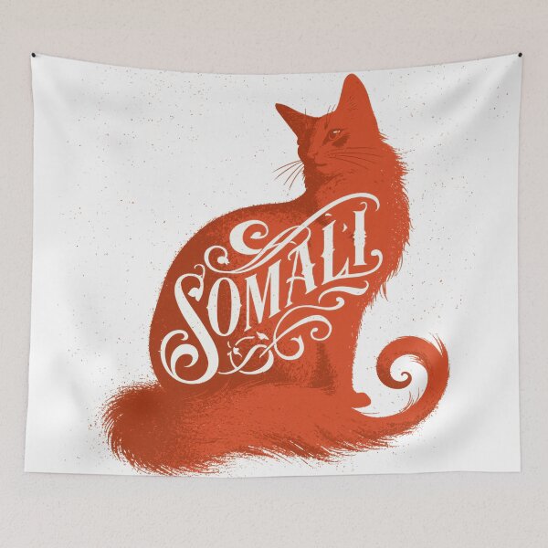 Item preview, Somali Cat Word Art | Typography Cat Silhouette Design designed and sold by AyfuDesigns.