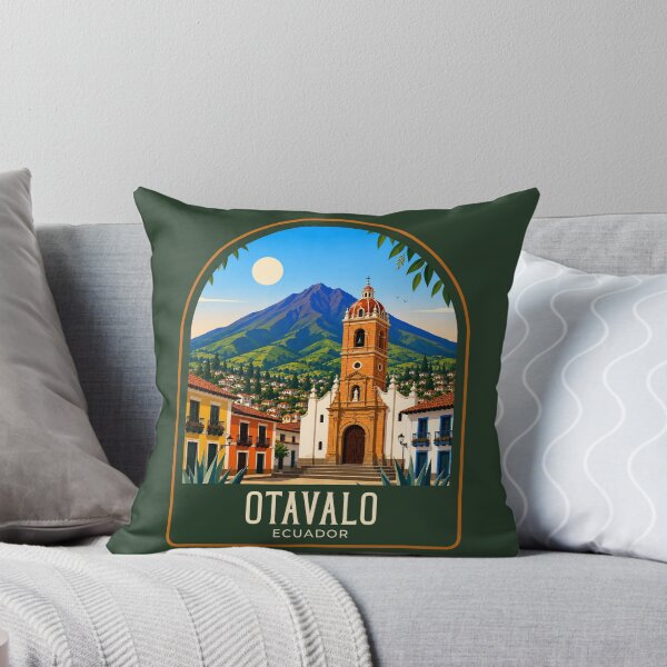 Item preview, Otavalo Vintage Travel Illustration designed and sold by HomeLivingCo.