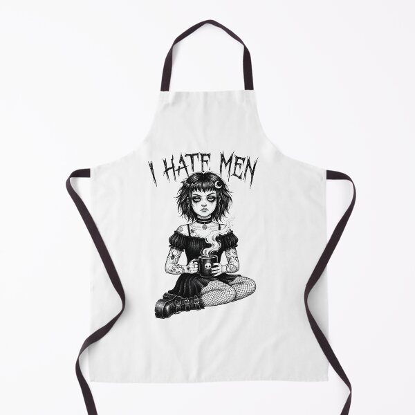 Item preview, I Hate Men Goth Girl drinks coffee Alternative aesthetics designed and sold by OH-MY-GOTH.