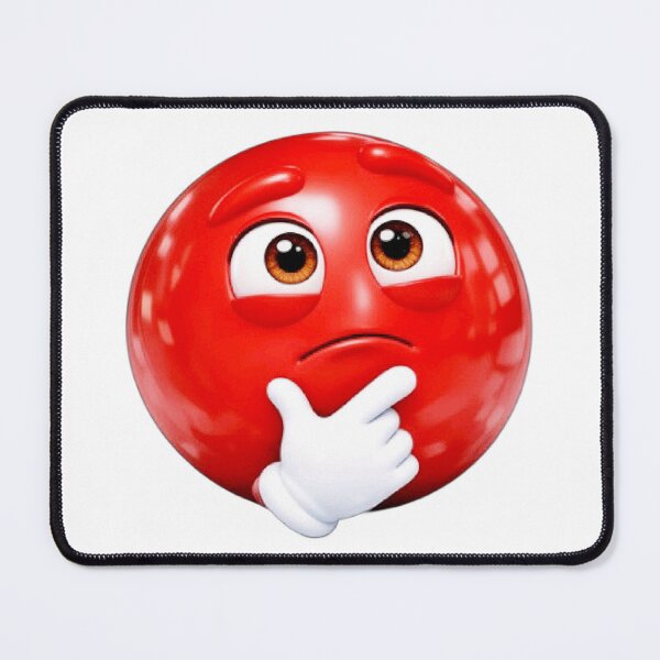 Item preview, Thinking #2: Red Emoji Collection designed and sold by EscapeArtist13.