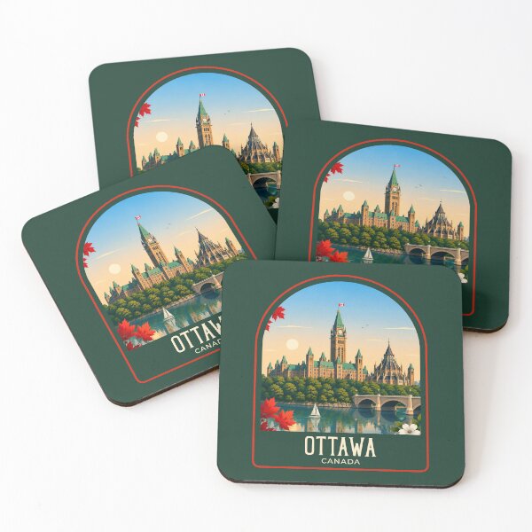 Item preview, Ottawa Vintage Travel Illustration designed and sold by HomeLivingCo.