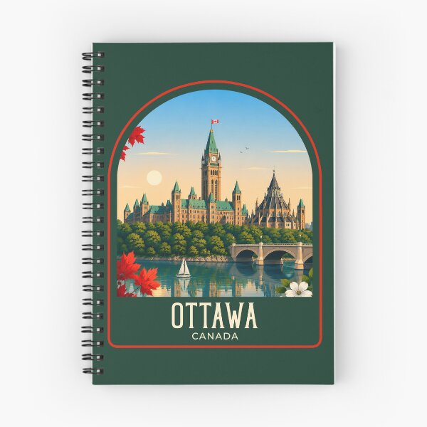 Item preview, Ottawa Vintage Travel Illustration designed and sold by HomeLivingCo.