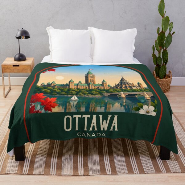 Artikelvorschau, Ottawa Vintage Reiseillustration entworfen und verkauft von HomeLivingCo.