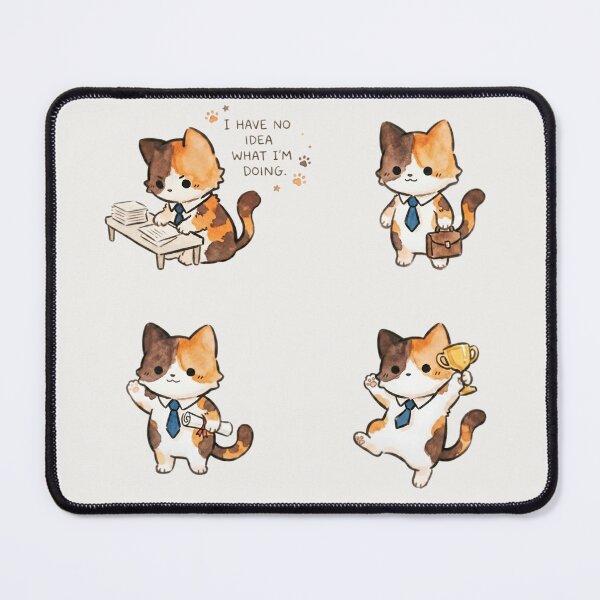 Item preview, Funny Working Cats Sticker Collection – Cute Cat Office & Work Stickers designed and sold by Art Fly.