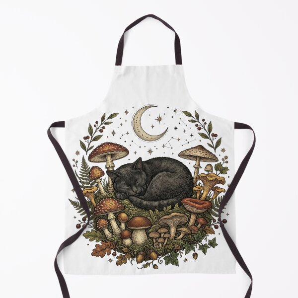 Item preview, Dark Academia Black Cat & Mushrooms Sweatshirt, Vintage Botanical Celestial Pet Tee designed and sold by KreatoLab.