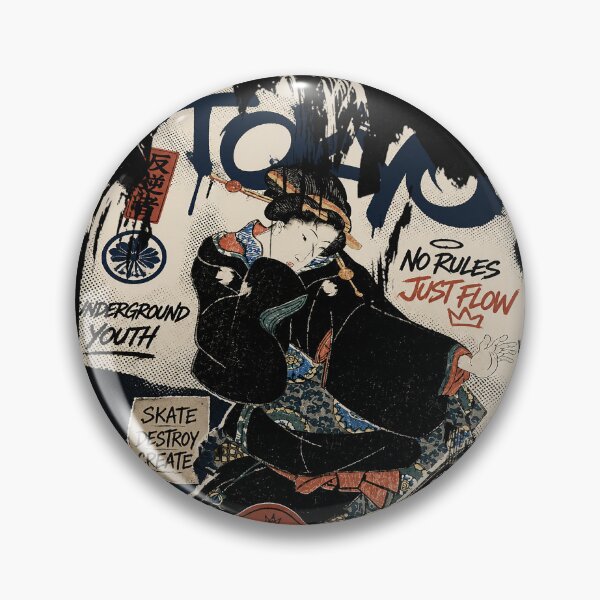 Item preview, Japanese ukiyo-e aesthetics with modern skate and underground youth culture designed and sold by RhymeArc.