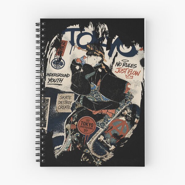Item preview, Japanese ukiyo-e aesthetics with modern skate and underground youth culture designed and sold by RhymeArc.