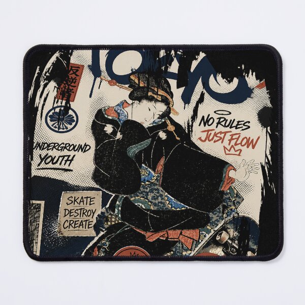 Item preview, Japanese ukiyo-e aesthetics with modern skate and underground youth culture designed and sold by RhymeArc.