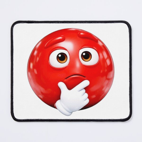 Item preview, Thinking #3: Red Emoji Collection  designed and sold by EscapeArtist13.