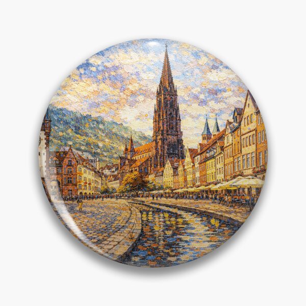 Item preview, A painting of Freiburg, Germany – A Beautiful place in Europe. designed and sold by GalleryKauffeld.