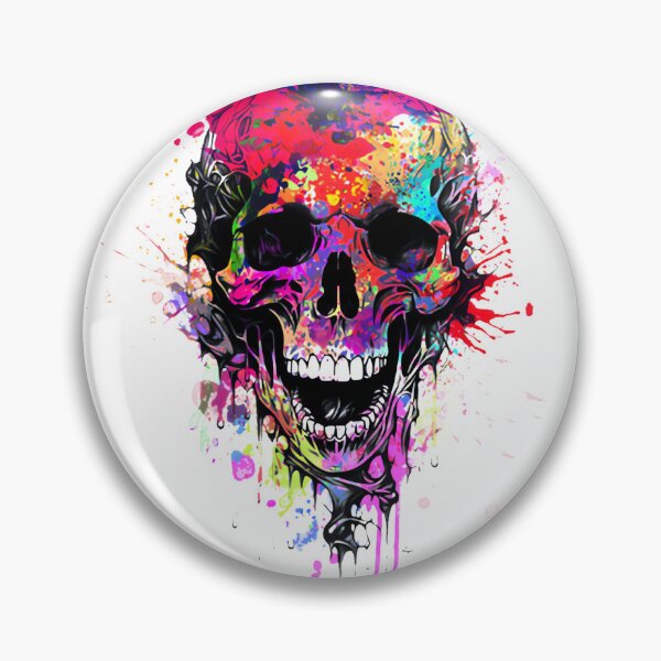 Item preview, Neon Skull Color Splash Art Design PERFECT GIFT FOR YOU AND FRIENDS designed and sold by D-media.