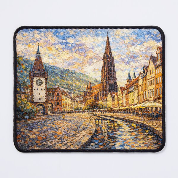 Item preview, A painting of Freiburg, Germany – A Beautiful place in Europe. designed and sold by GalleryKauffeld.